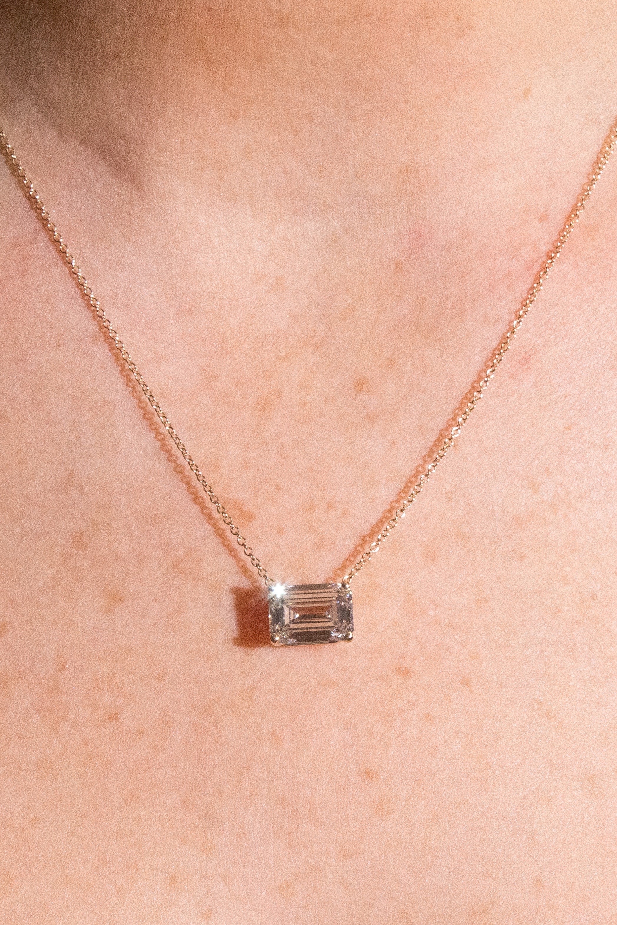Solitaire Emerald Necklace