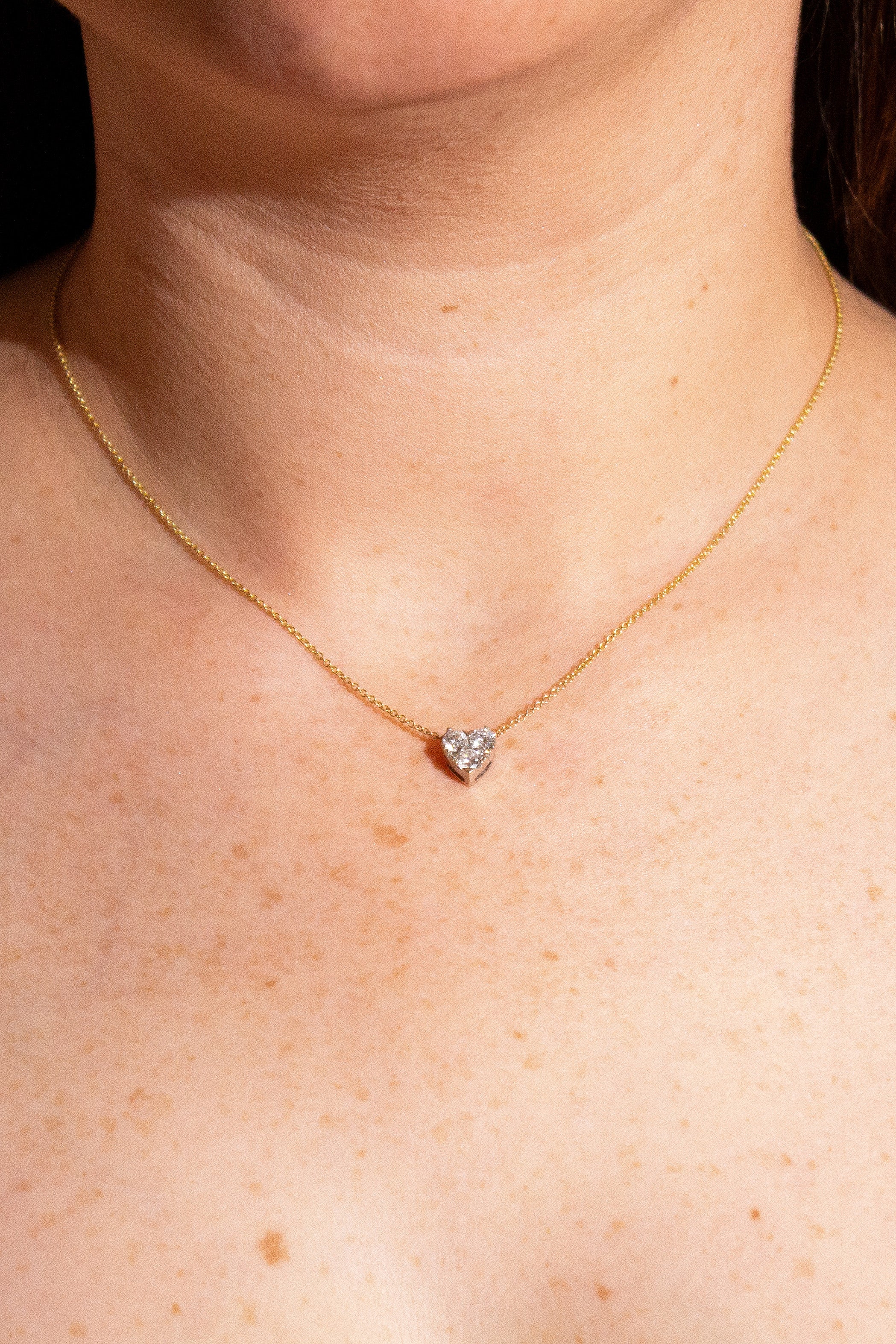Illusion Heart Diamond Necklace