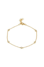 Bezel Set Diamond Station Bracelet