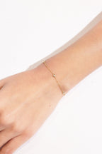 Bezel Set Diamond Station Bracelet