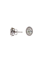 Oval Halo Studs