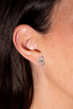 Oval Halo Studs