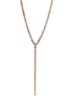 Lariat Bezel Set Diamond Necklace