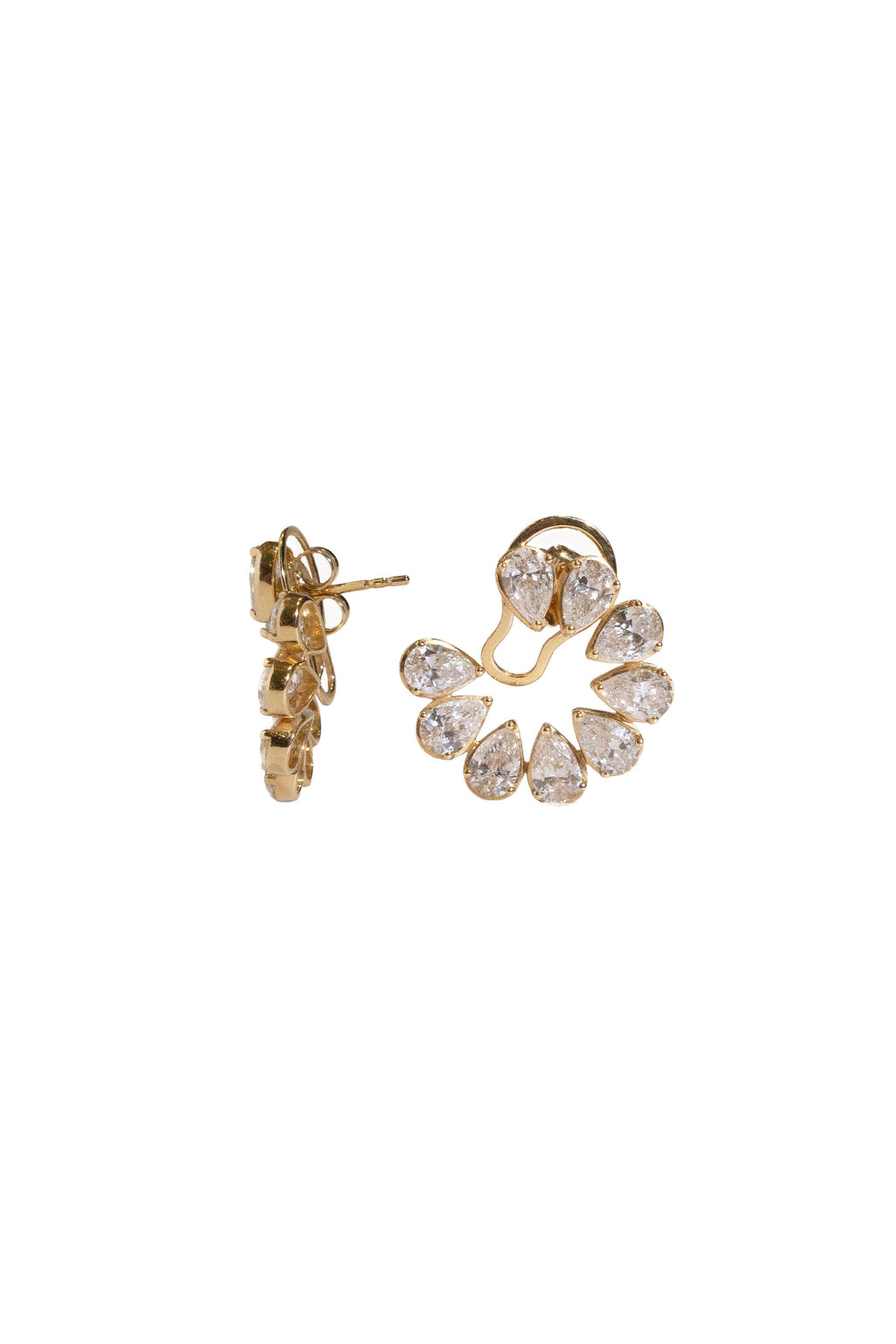 Pear Shape Infinity Earrings