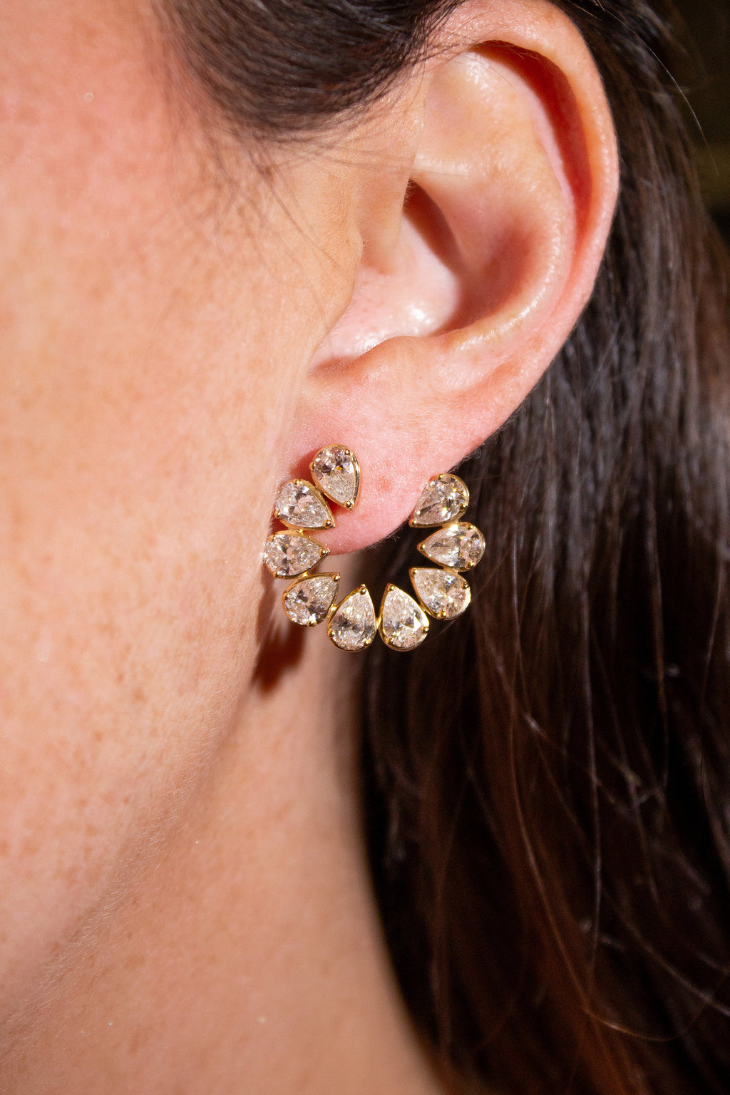 Pear Shape Infinity Earrings