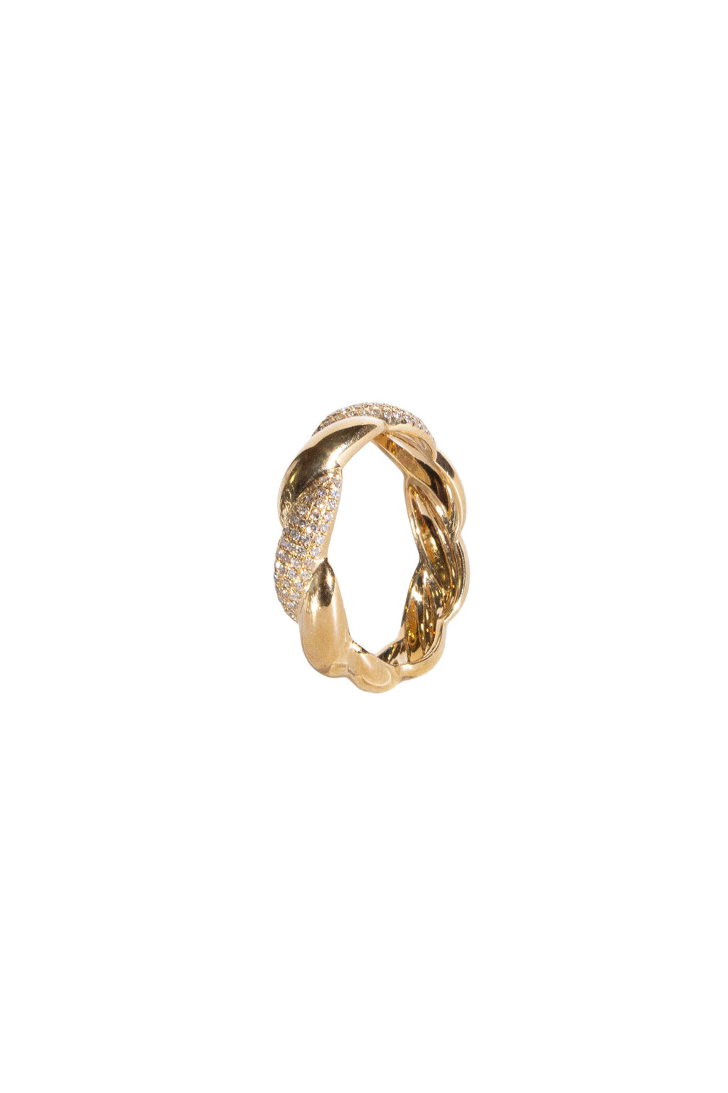 Braided Diamond Ring