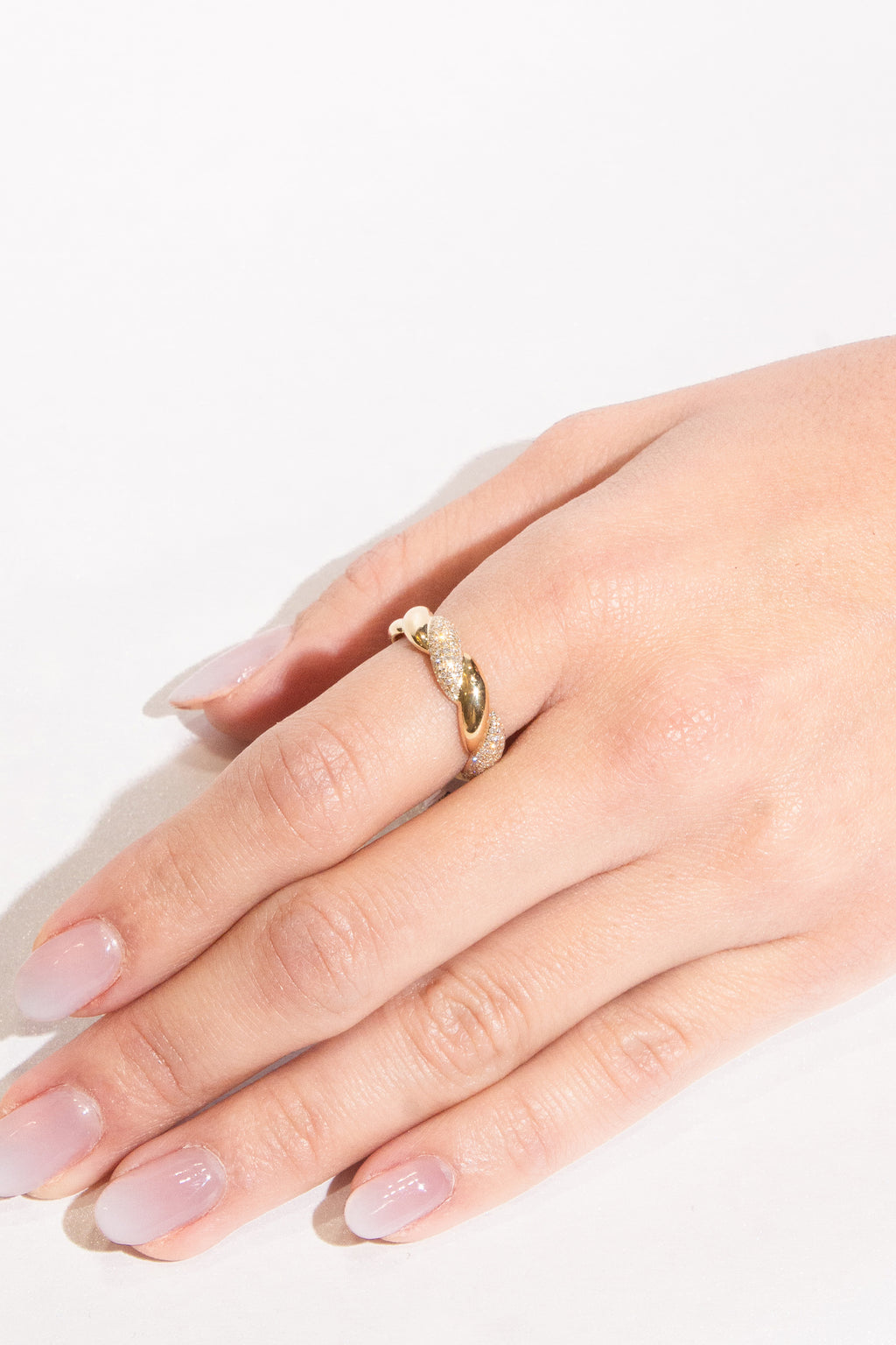Braided Diamond Ring