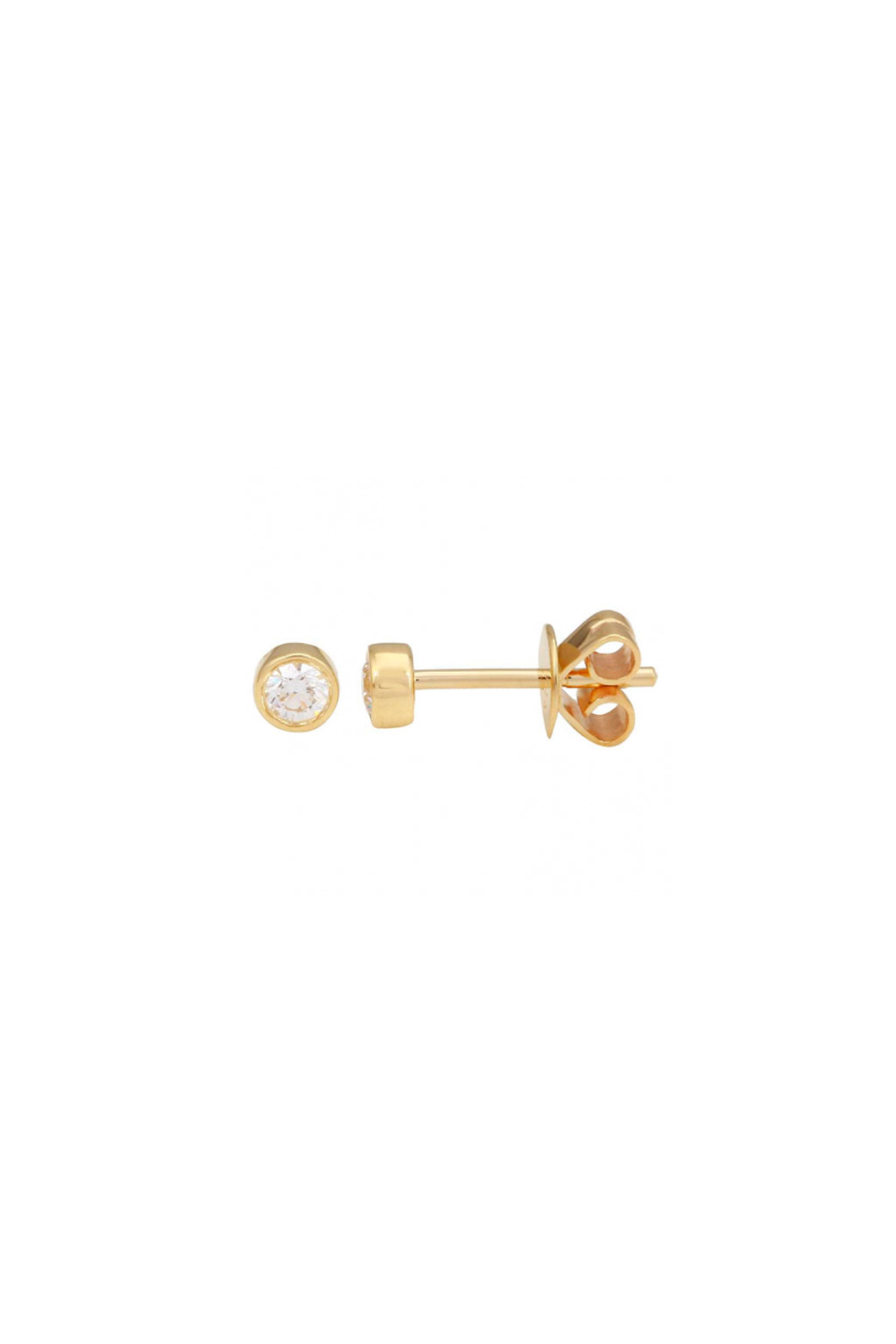 Diamond Bezel Stud Earrings