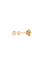 Diamond Bezel Stud Earrings
