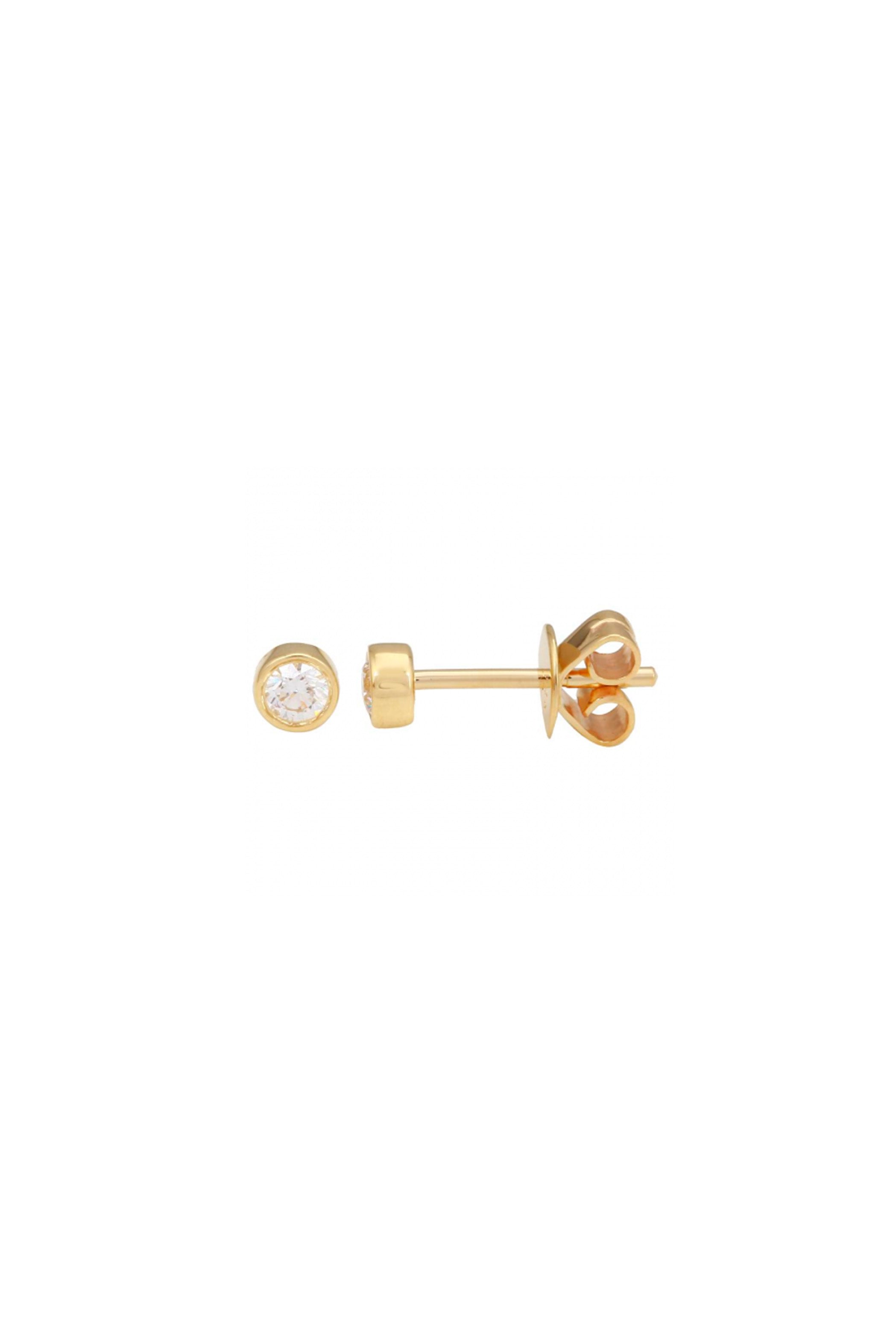 Diamond Bezel Stud Earrings