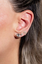 Diamond Bow Earrings