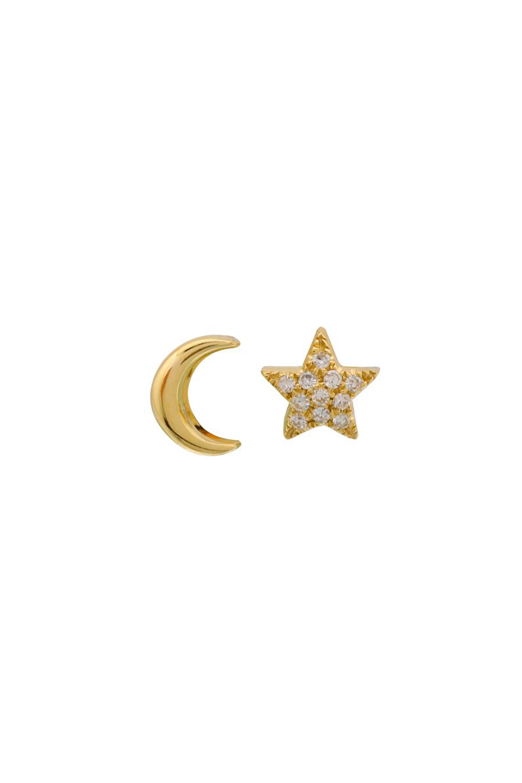 Moond & Star Stud Earrings