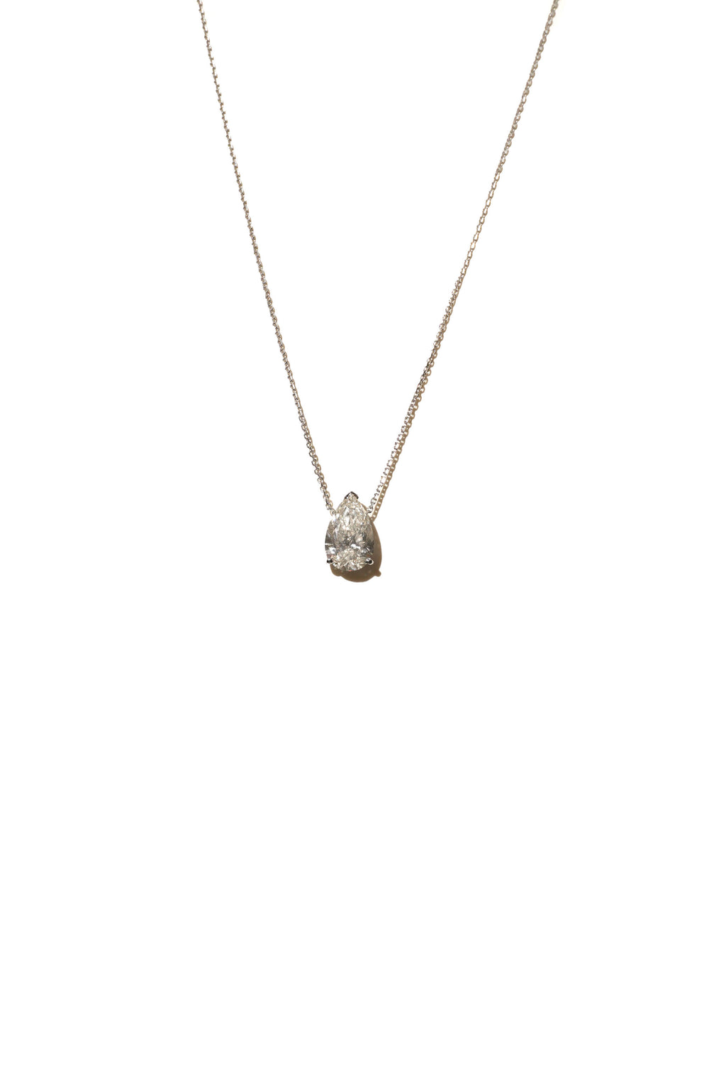 Solitaire Pear Necklace