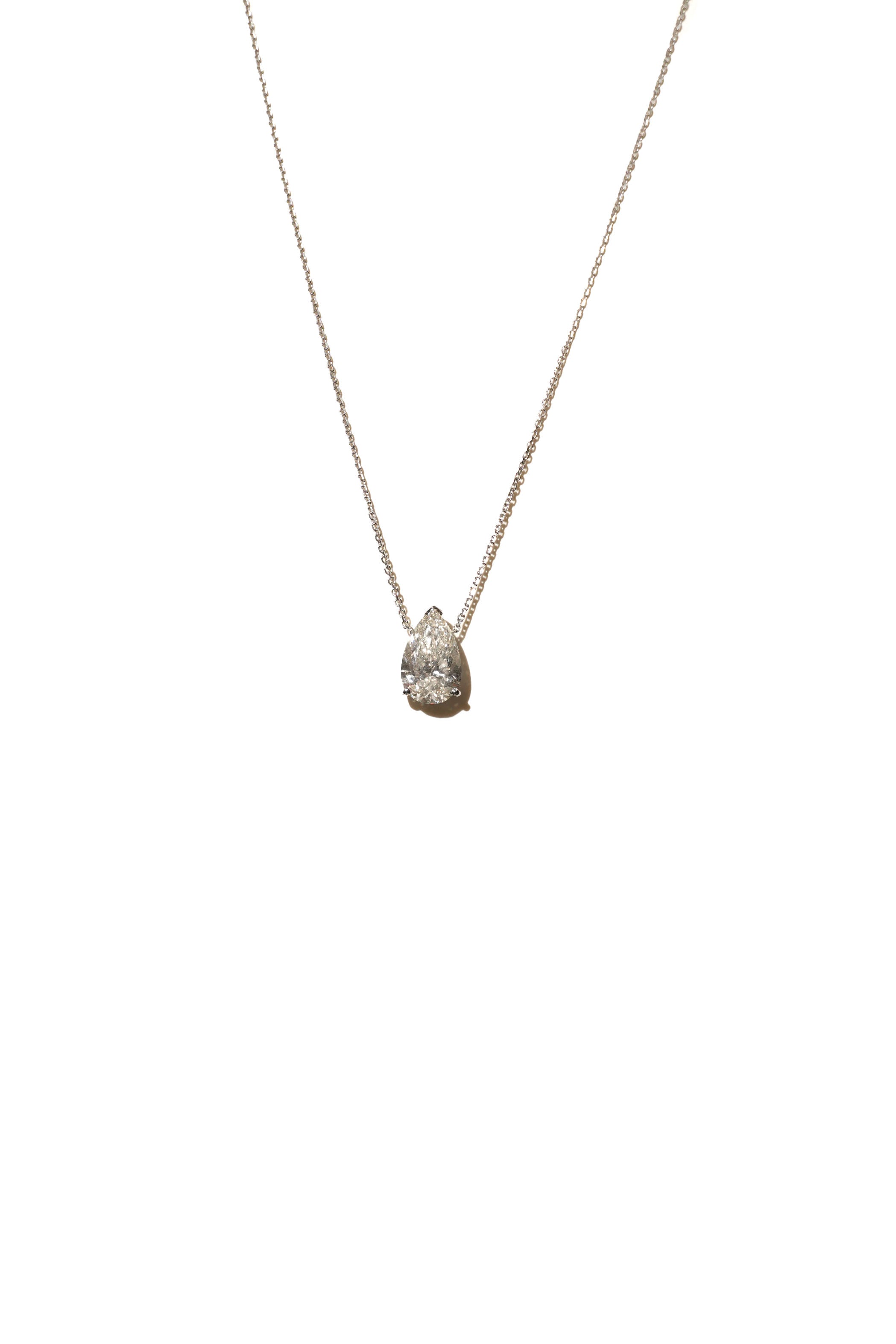 Solitaire Pear Necklace