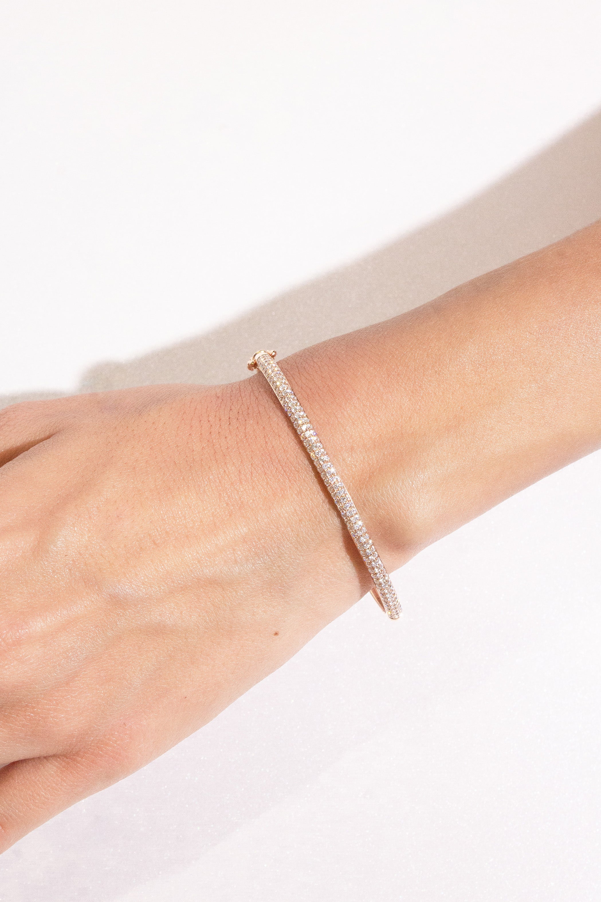 Pave Dome Diamond Bangle Secondary image