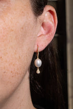 Pearl Earrings Hanging Pear