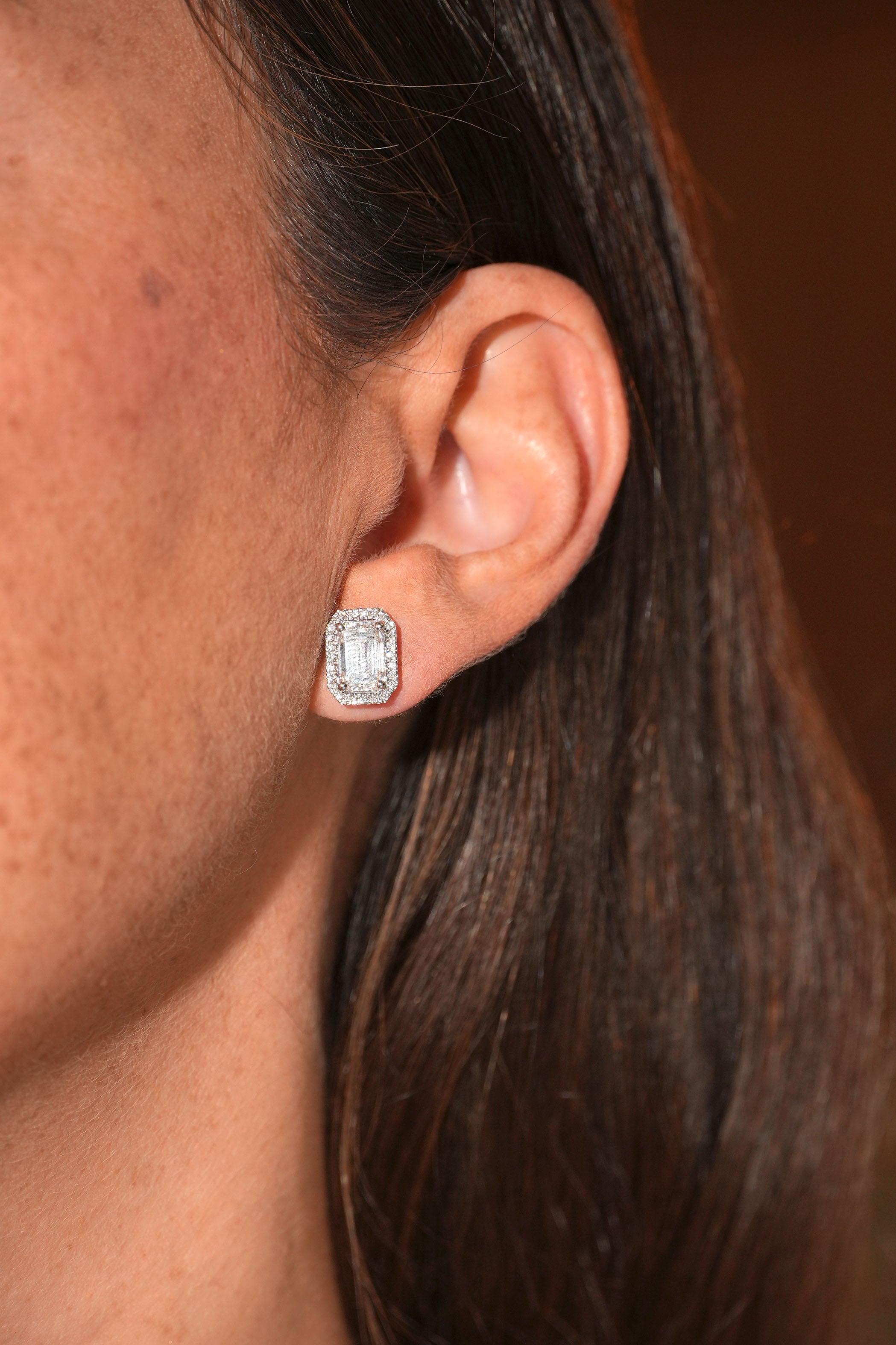 Emerald Halo Earrings