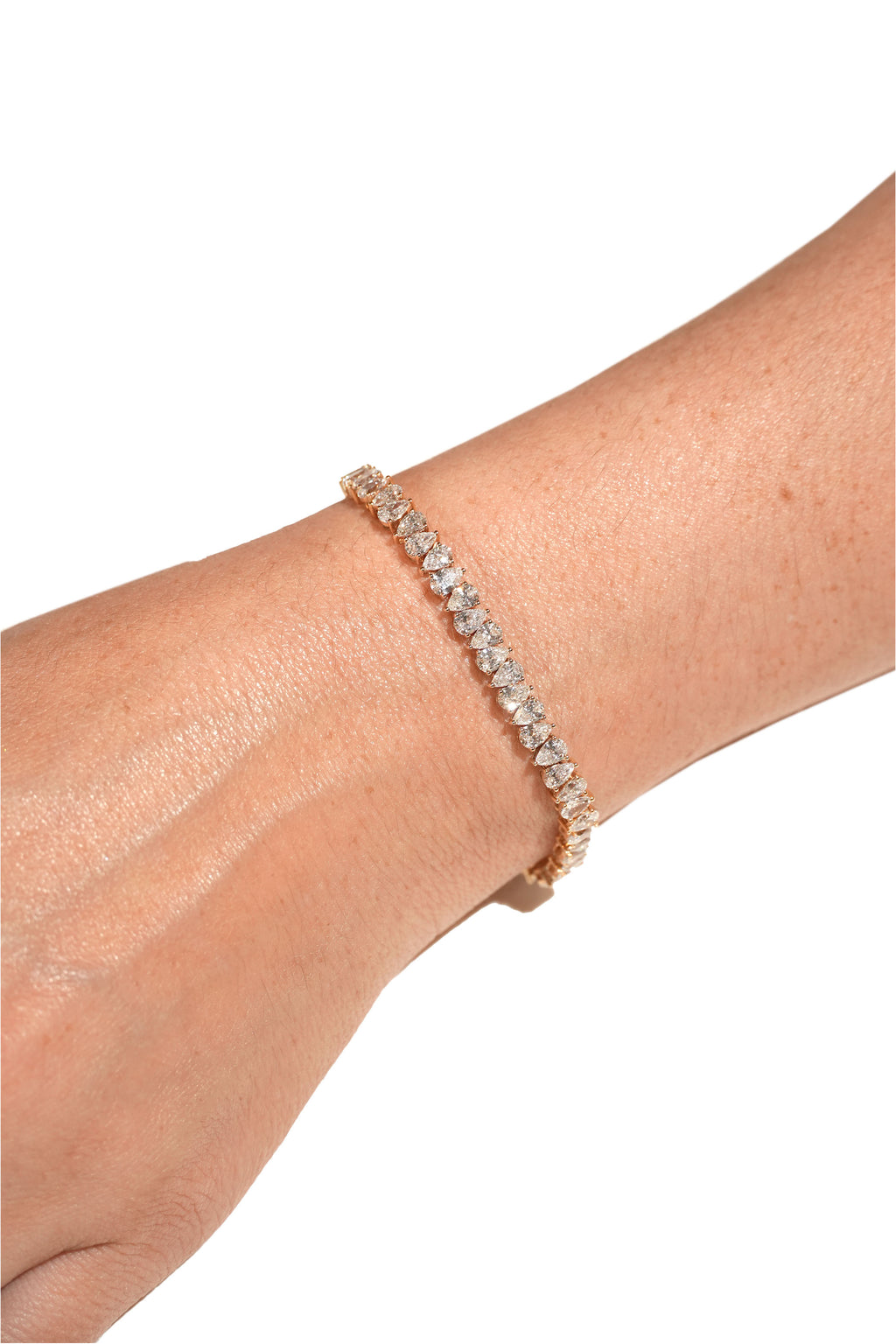 Up & Down Pear Shape Tennis Bracelet
