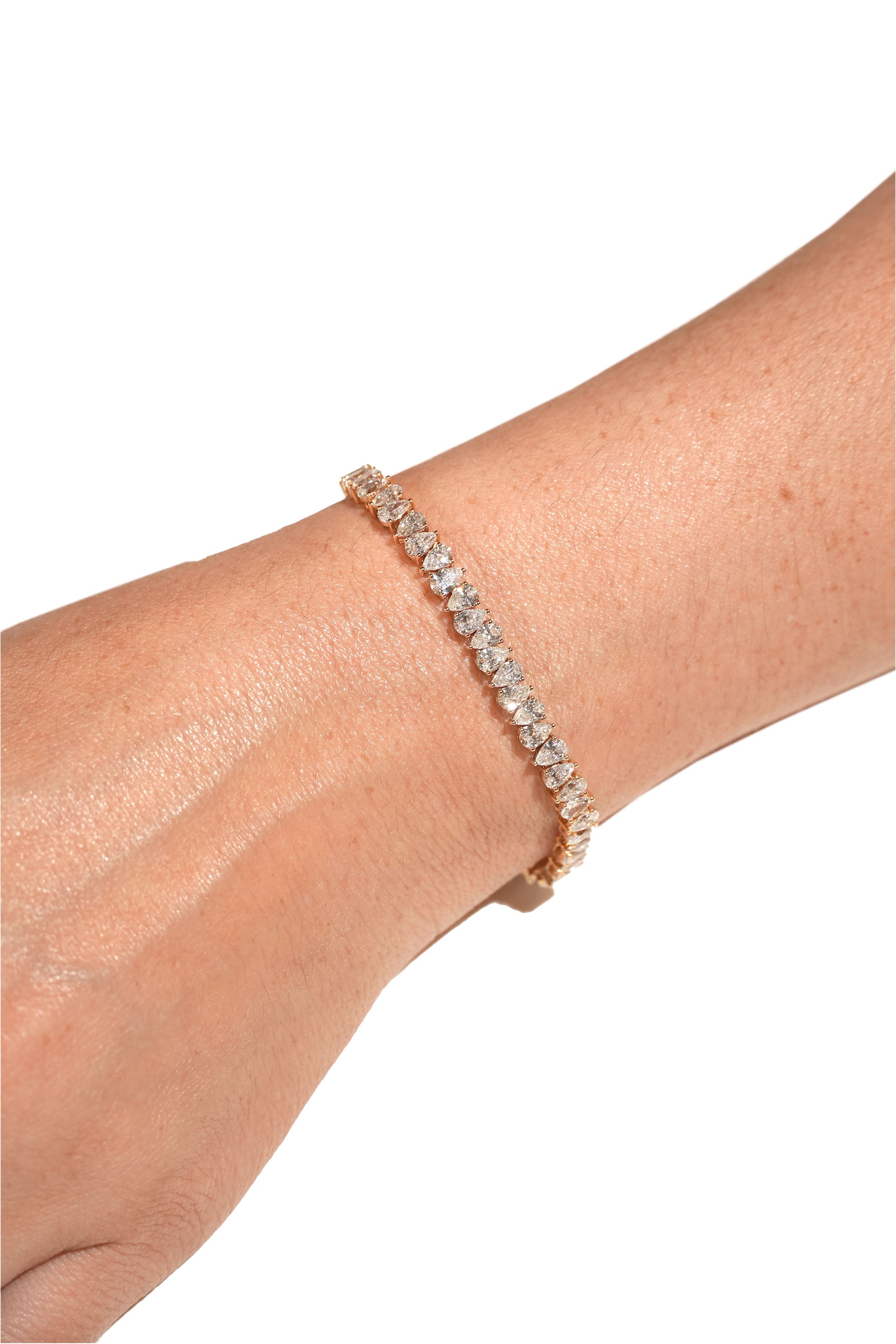 Up & Down Pear Shape Tennis Bracelet