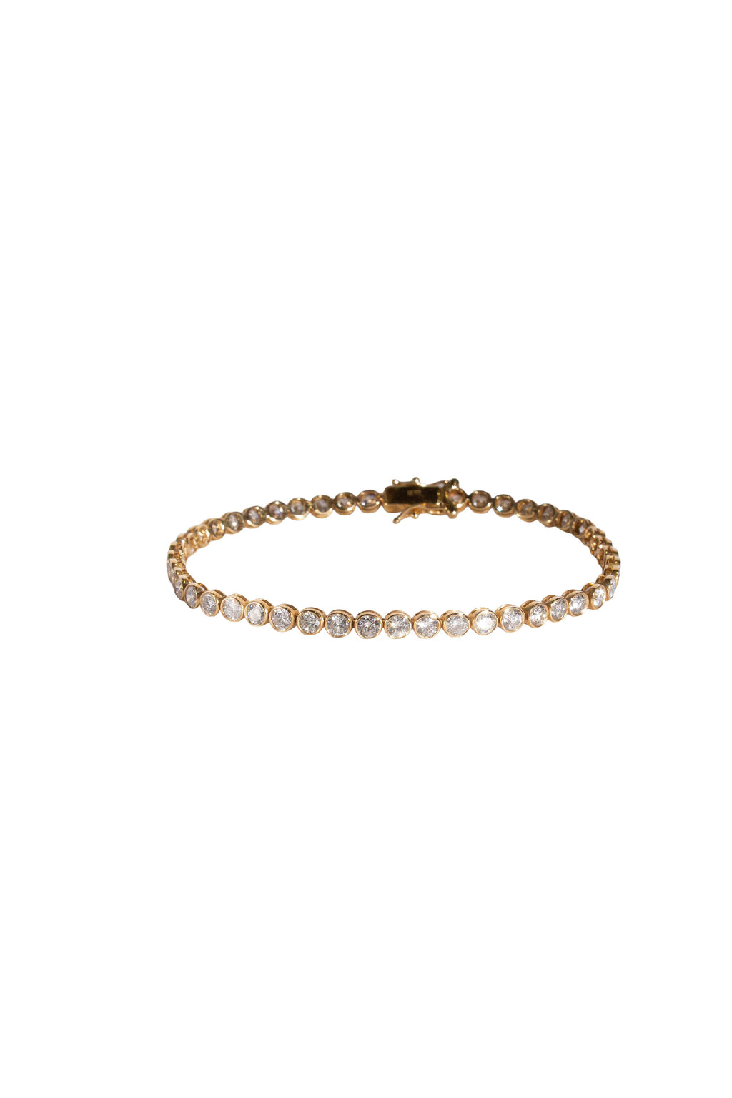 Round Bezel Set Diamond Bracelet