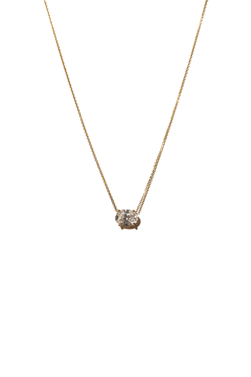 Solitaire Oval Necklace