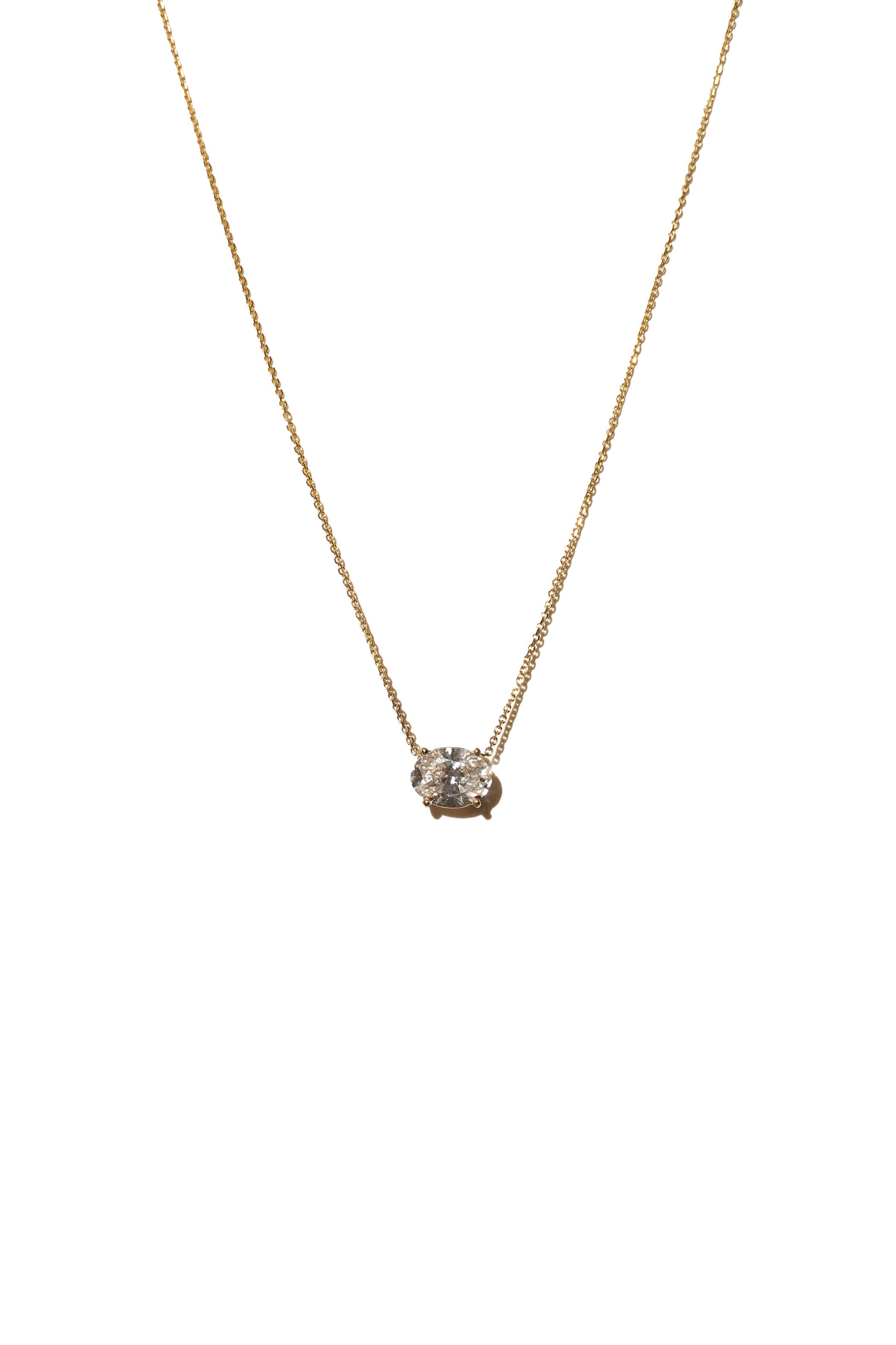 Solitaire Oval Necklace