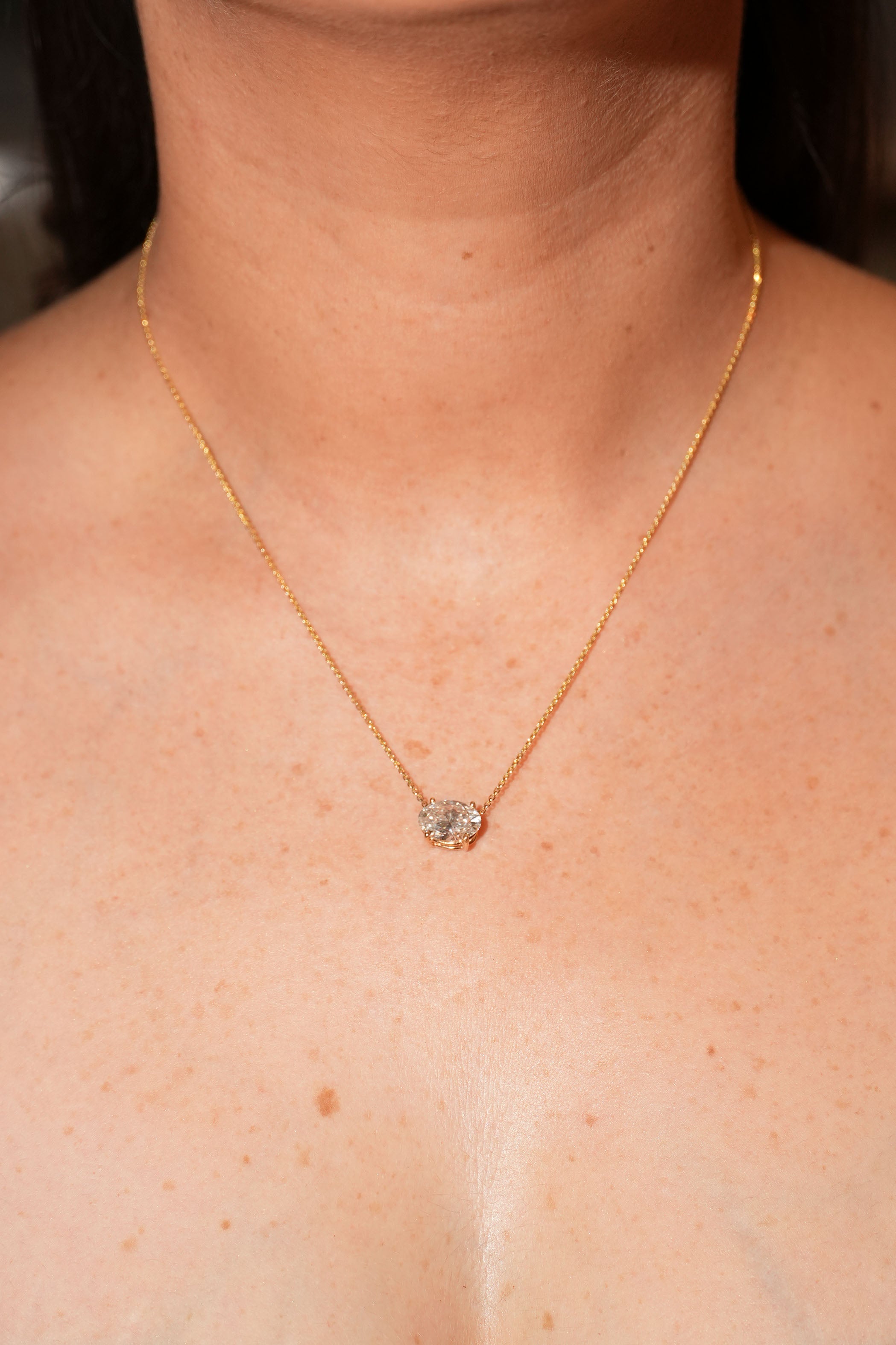 Solitaire Oval Necklace