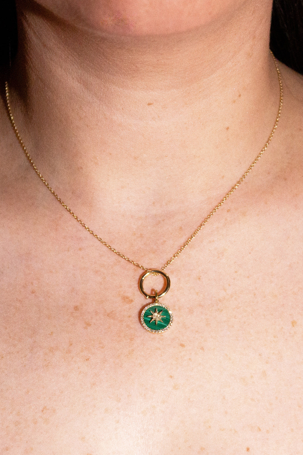 Malachite Star Charm