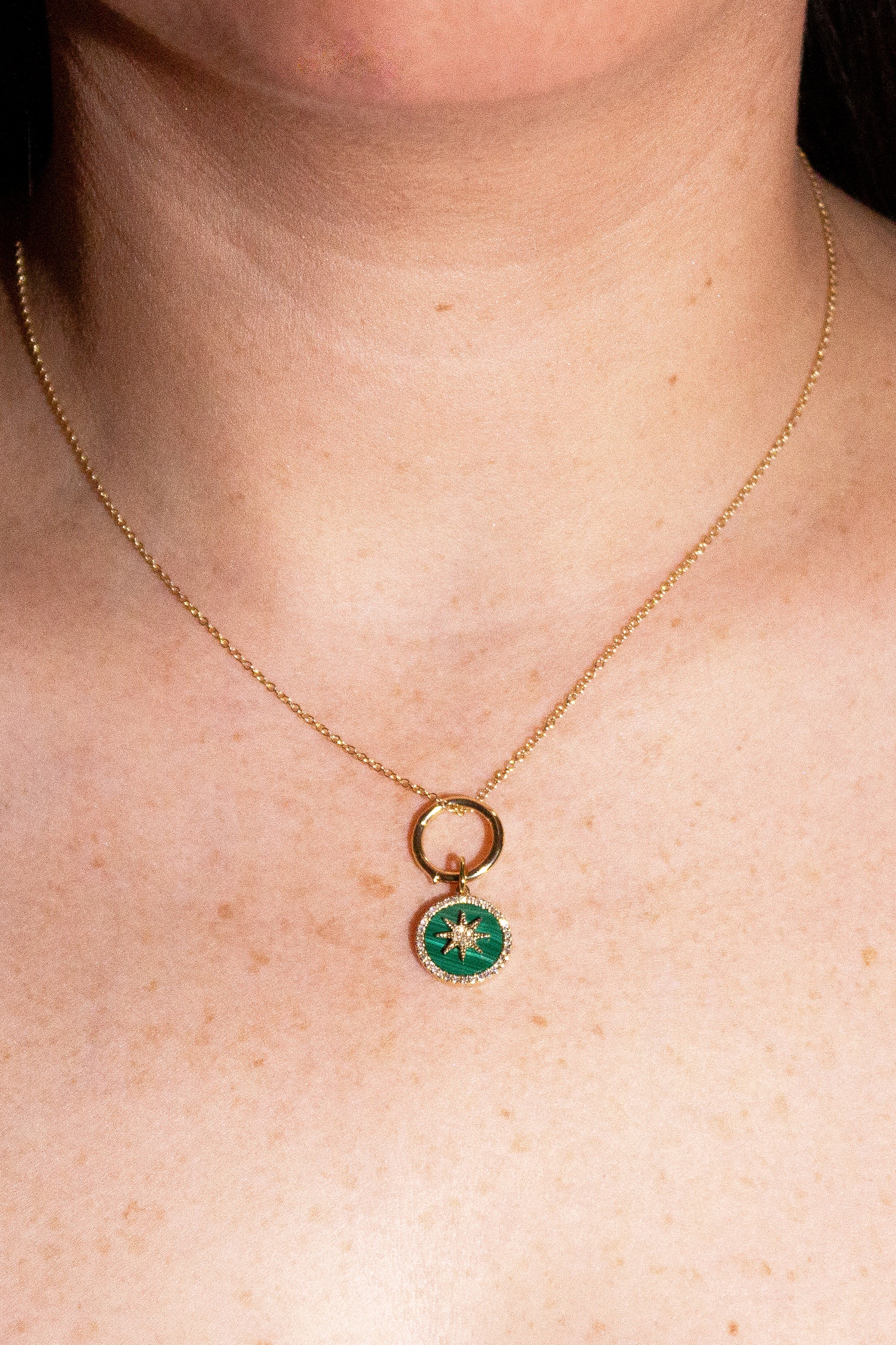 Malachite Star Charm