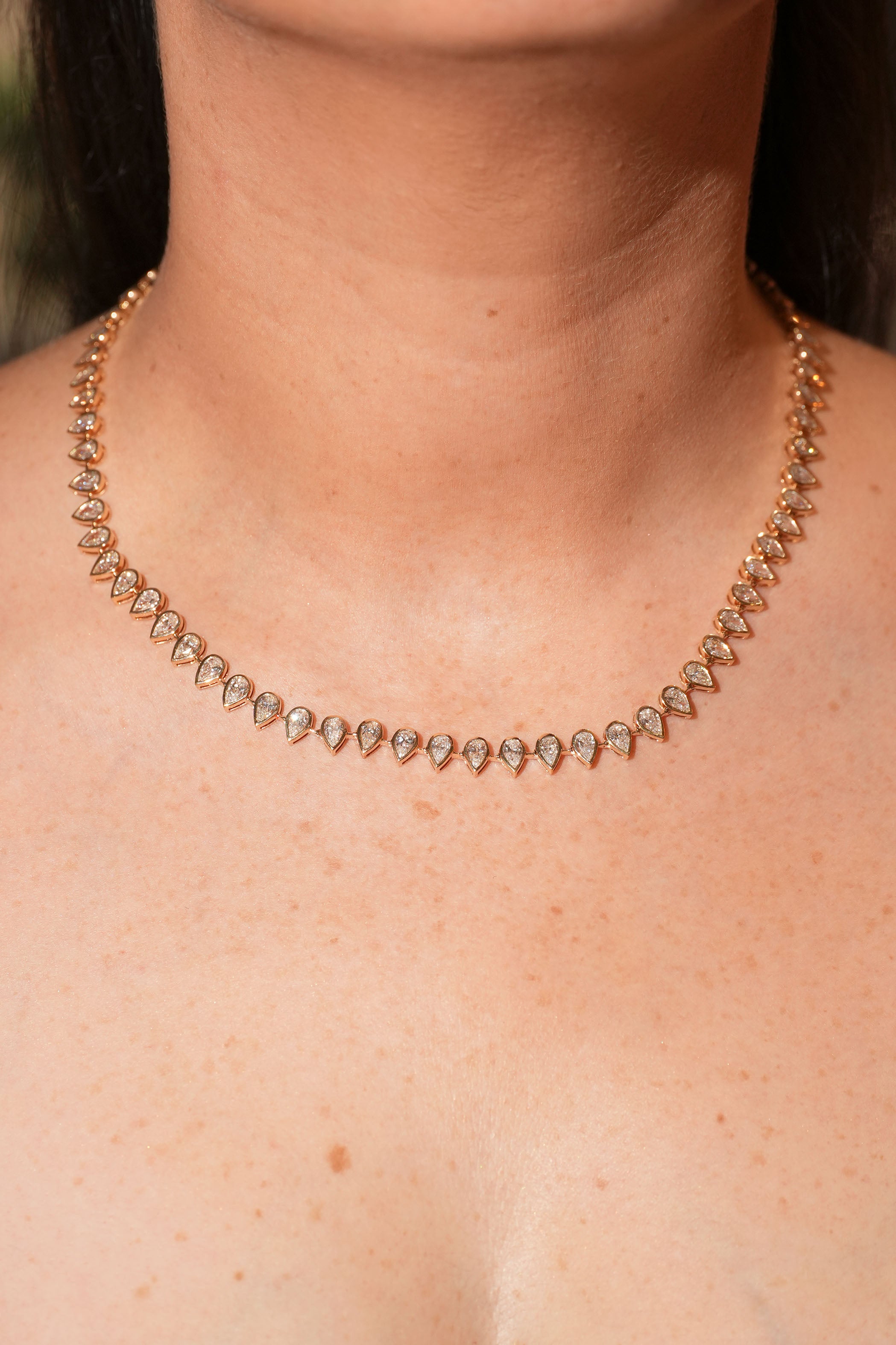 Bezel Set Pear Necklace Secondary image