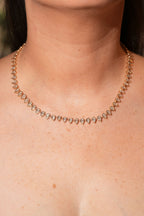 Bezel Set Pear Necklace