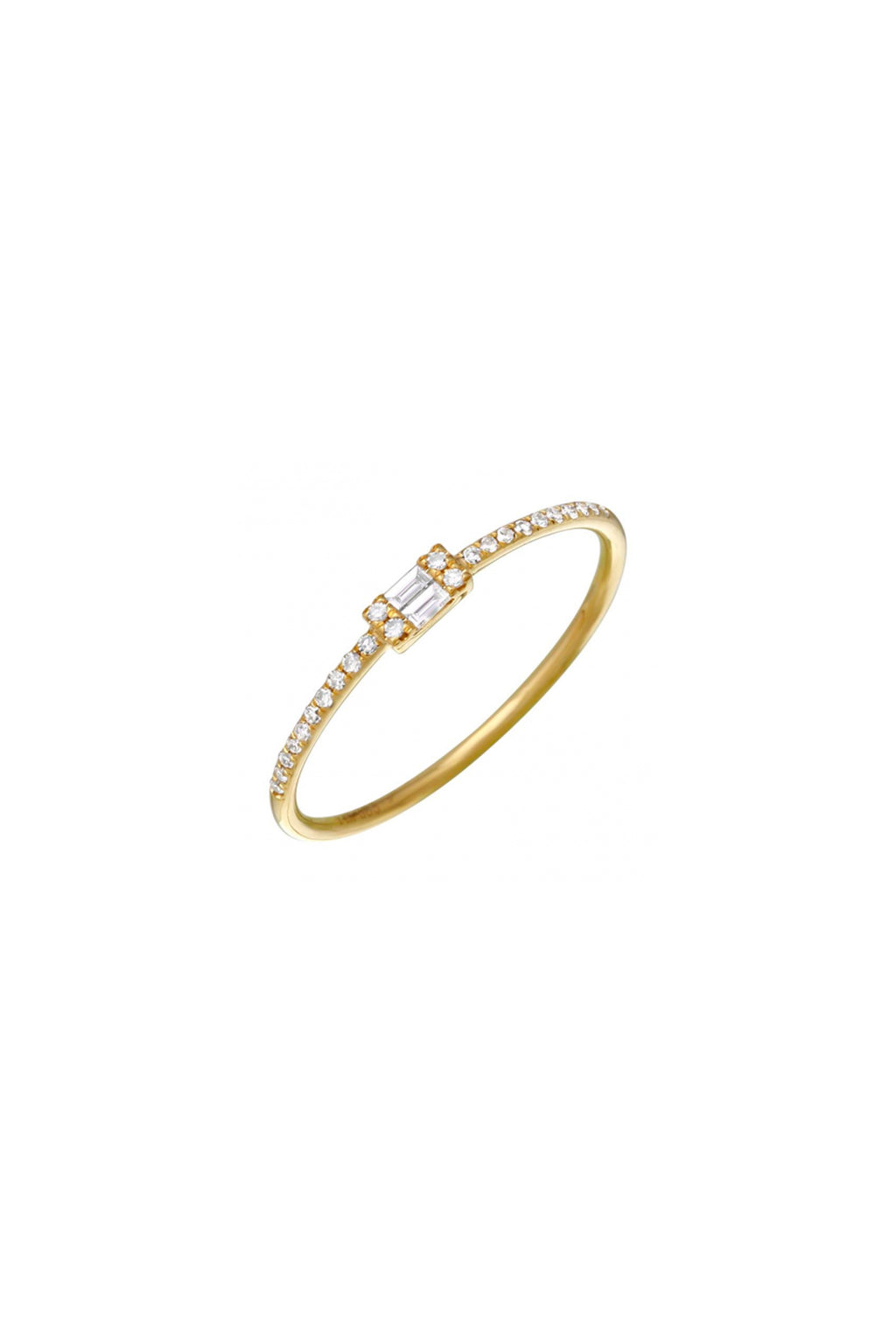 Baguette Pinky Diamond Ring