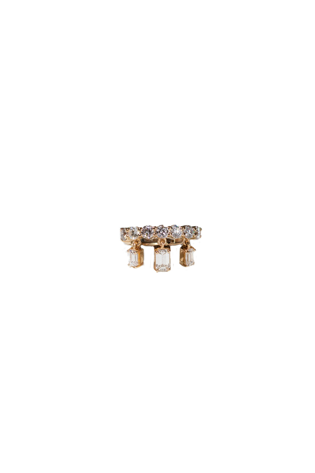 Hanging Emeralds Ear Cuff