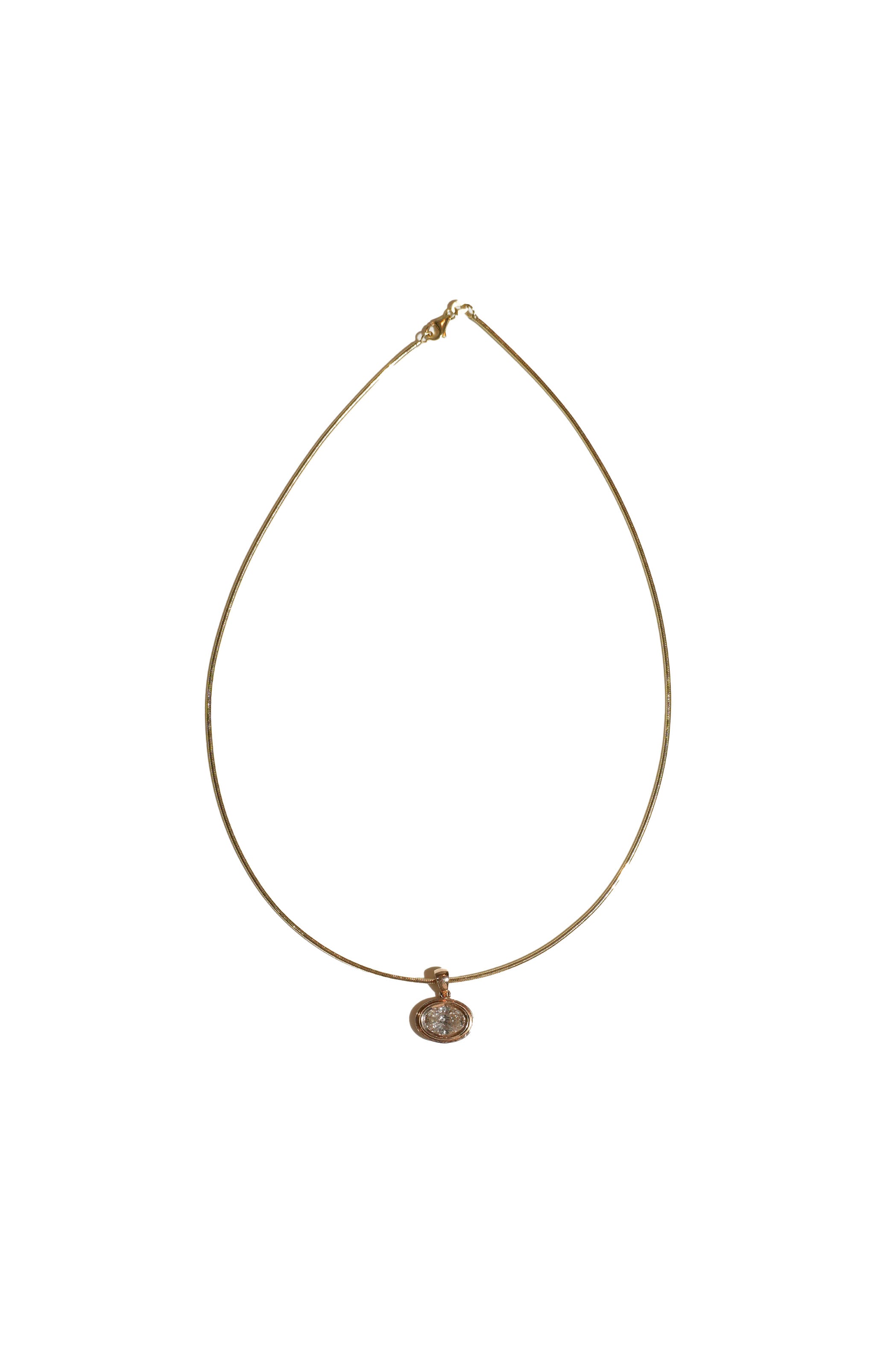 Oval Bezel Set Charm + Omega Main image
