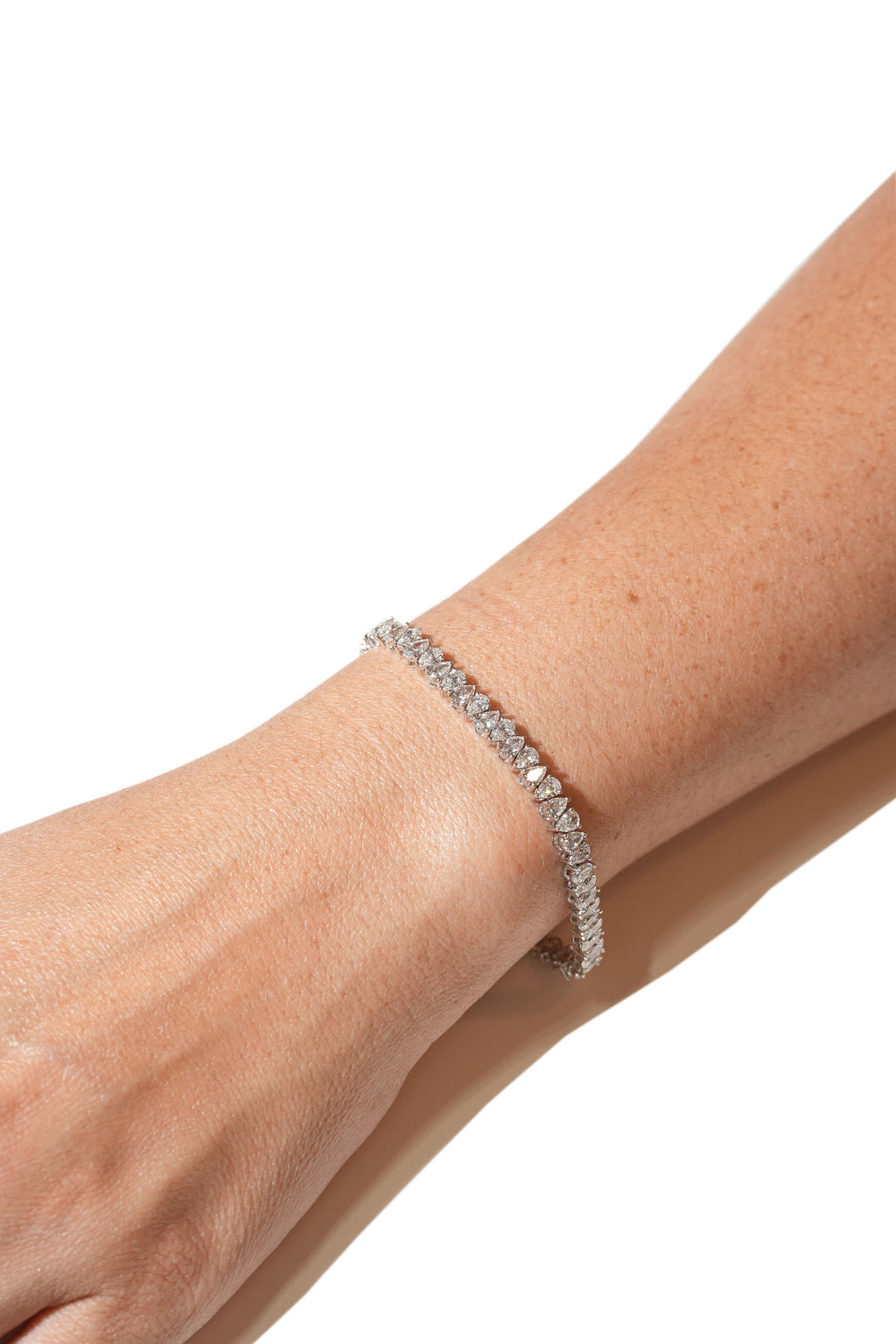 Up & Down Pear Shape Tennis Bracelet