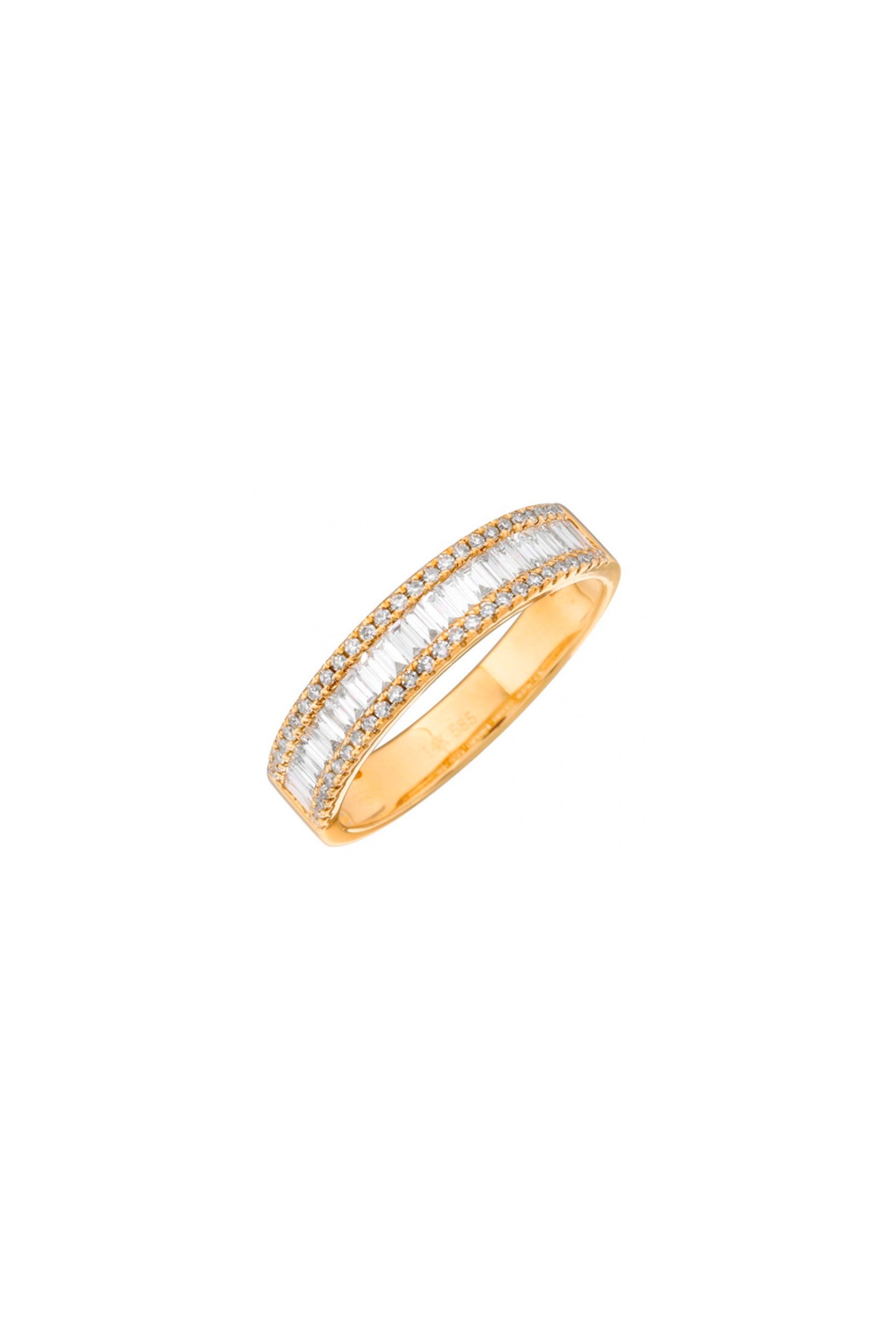 Baguette & Round Diamond Ring