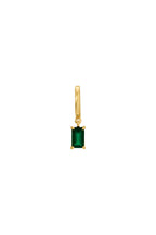 Emerald Cut Green Agate Charm