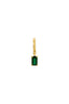 Emerald Cut Green Agate Charm