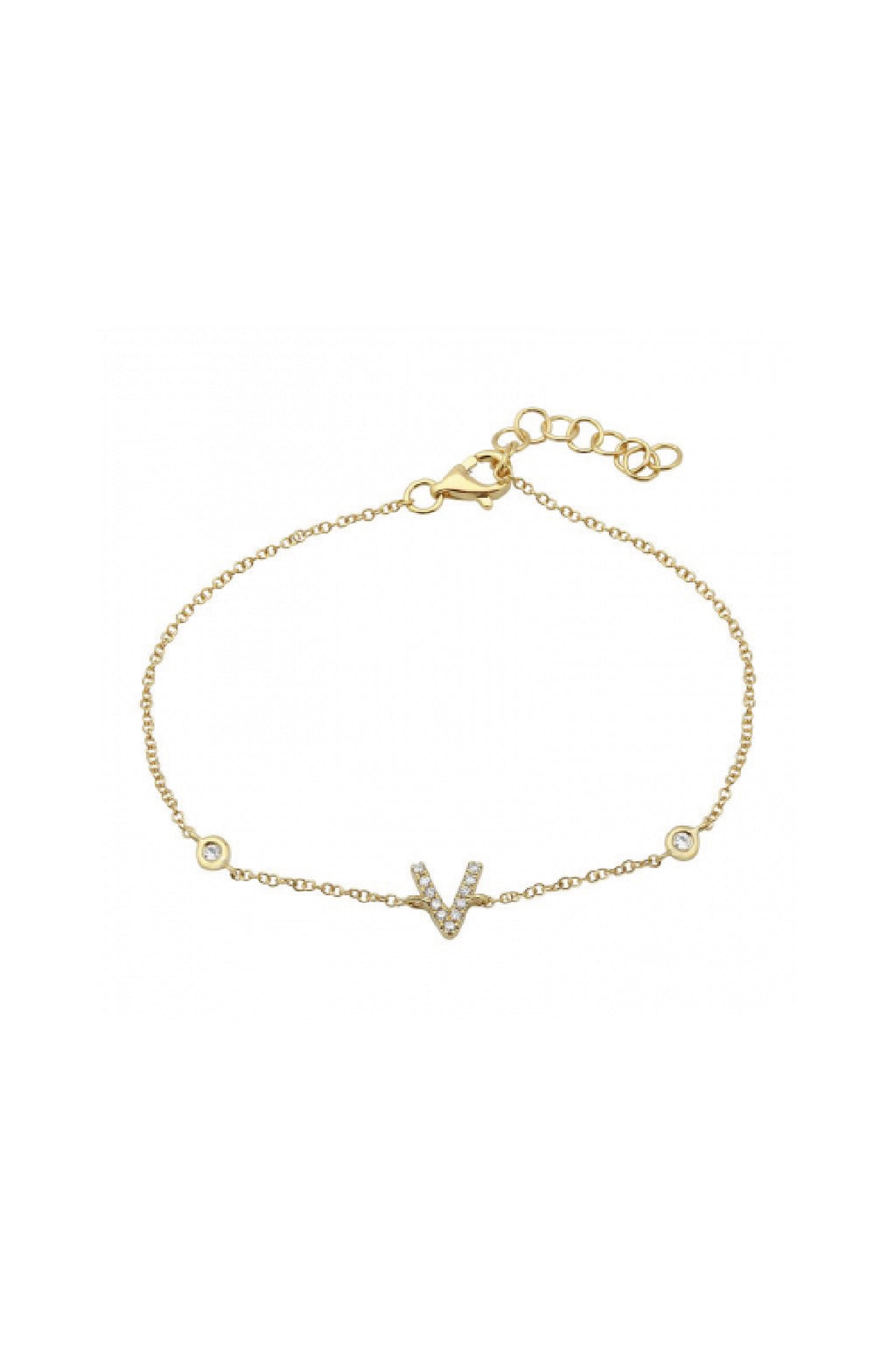 Initial Diamond Bracelet