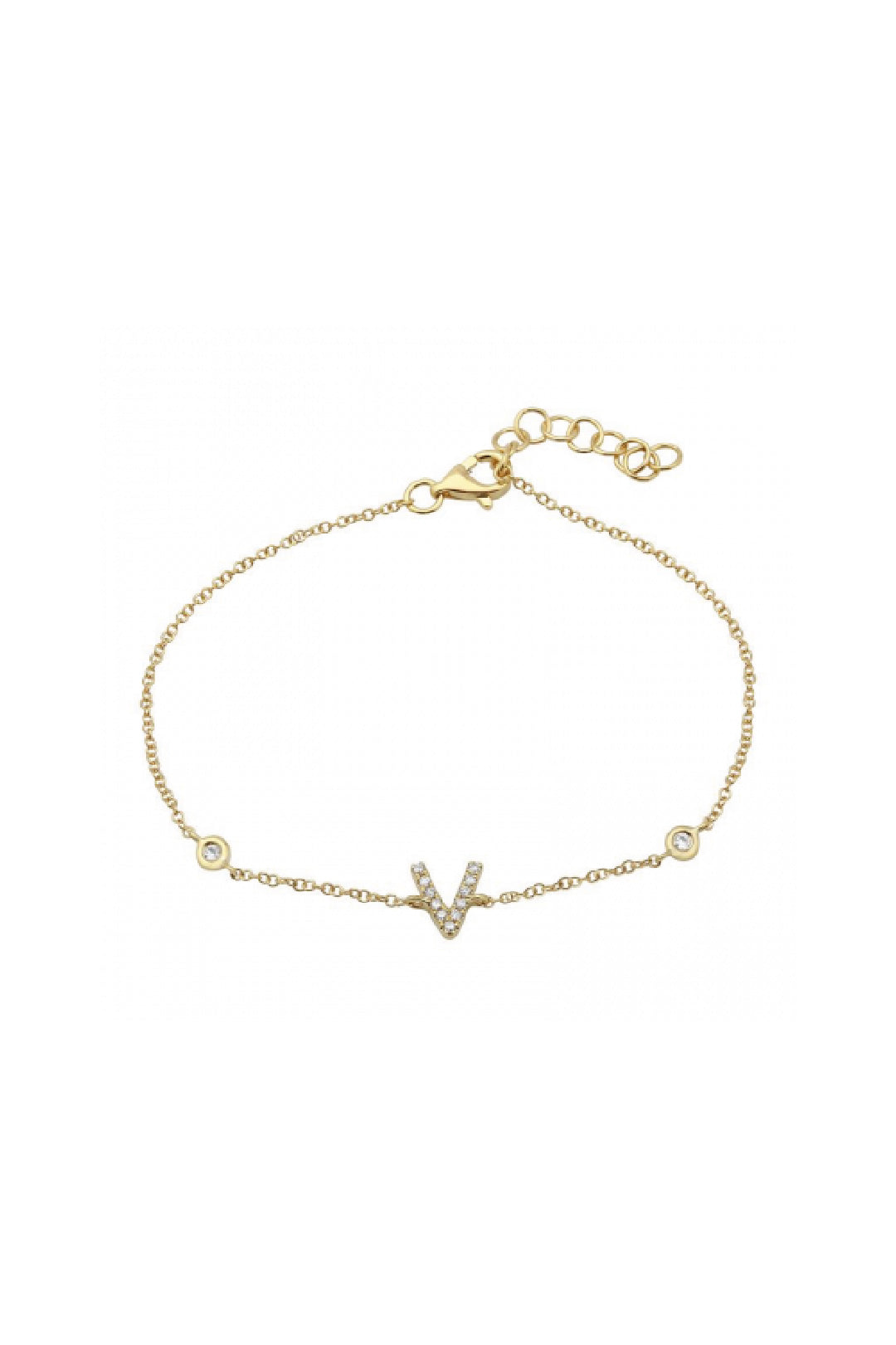 Initial Diamond Bracelet