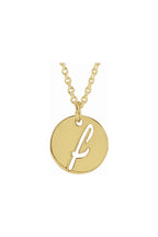 Script Initial Necklace