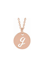 Script Initial Necklace