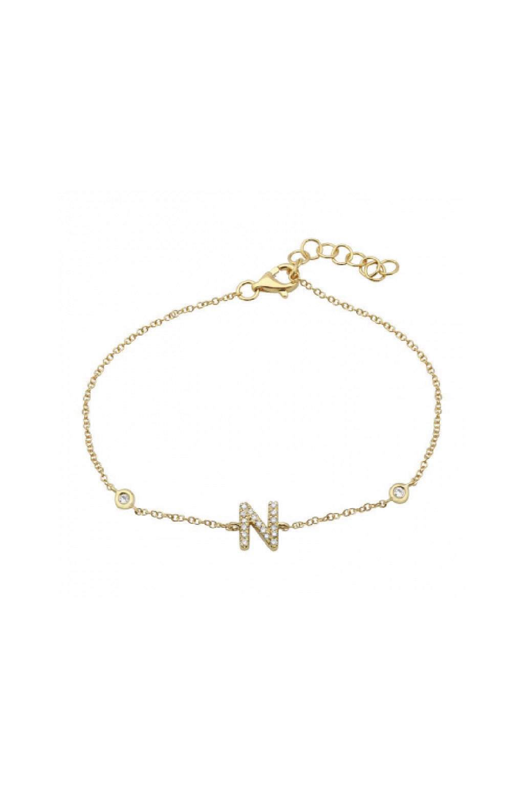 Initial Diamond Bracelet