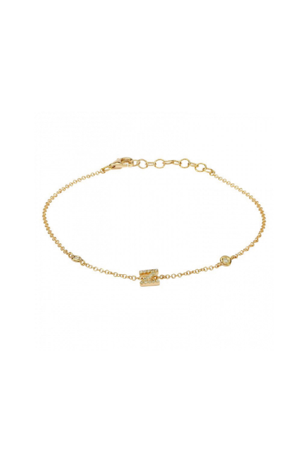 Initial Diamond Bracelet