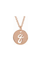 Script Initial Necklace