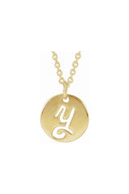 Script Initial Necklace