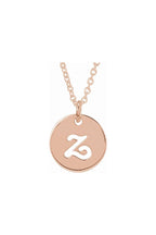 Script Initial Necklace