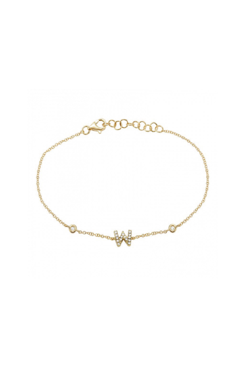 Initial Diamond Bracelet