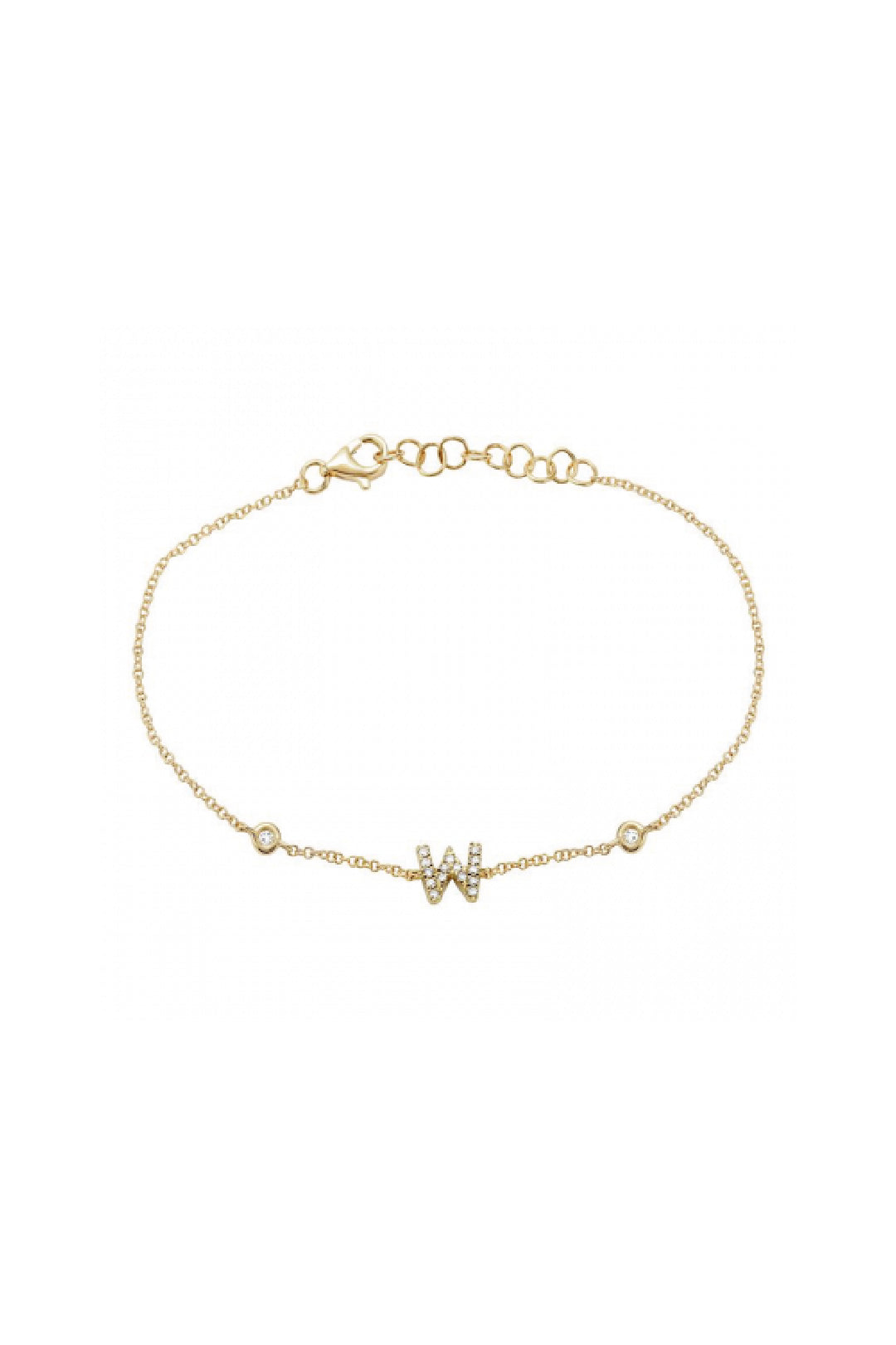 Initial Diamond Bracelet
