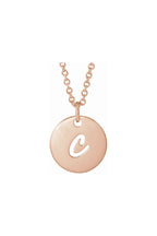Script Initial Necklace